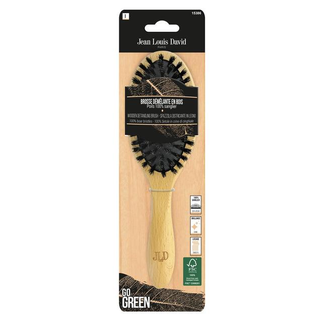 3666085153863 - Jean Louis David - Brosse démêlante en bois poils 100% sanglier