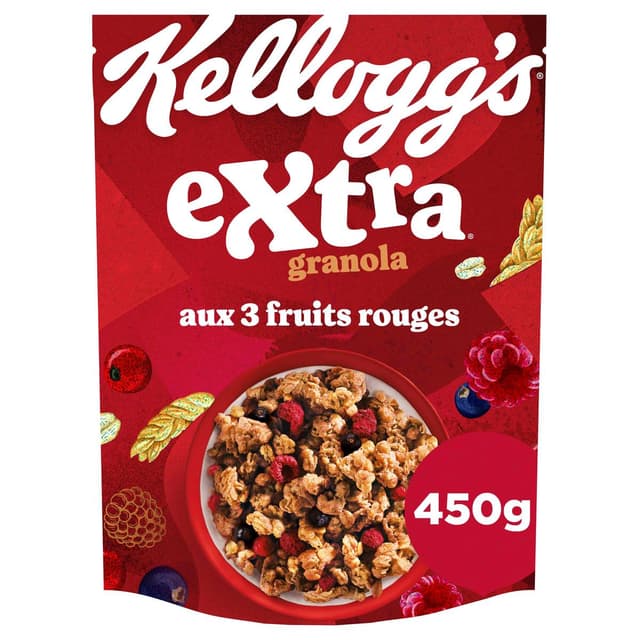 5053827204163 - Kellogg's - Céréales Extra aux 3 fruits rouges