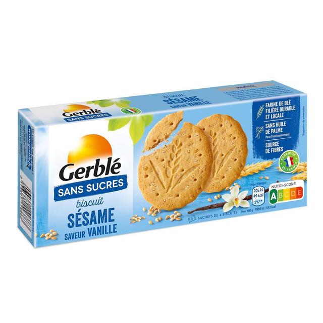 3175681116863 - Gerblé Sans Sucres - 12 Biscuits sésame saveur vanille
