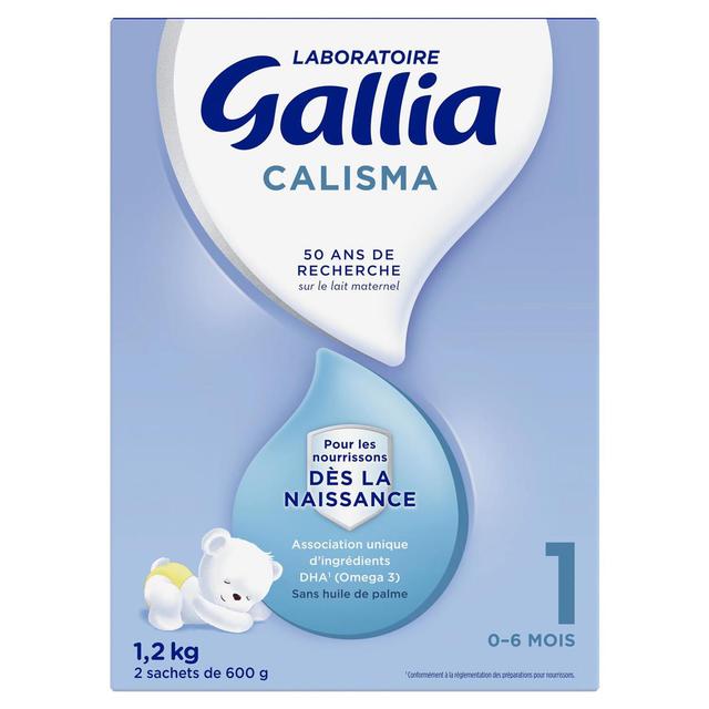 3041091477163 - Laboratoire Gallia - Lait bébé en poudre Calisma 1er âge en sachet, 0-6 mois