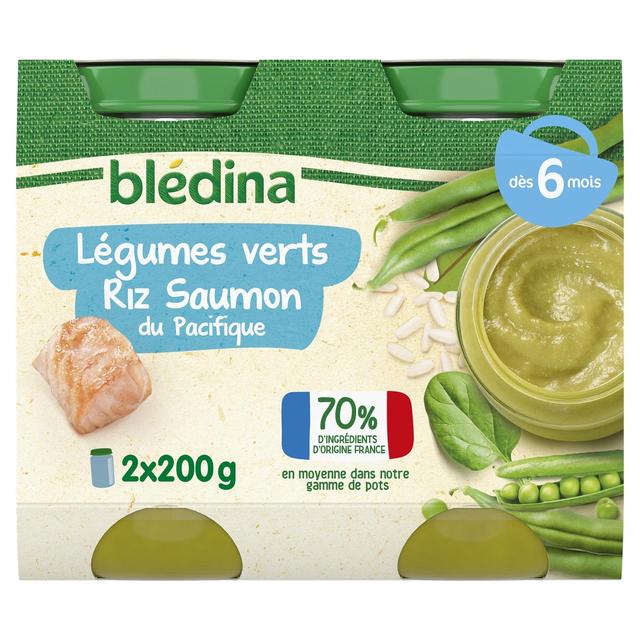 3041091678263 - Blédina - Légumes Verts Riz Saumon du Pacifique Pot Bébé dès 6 mois