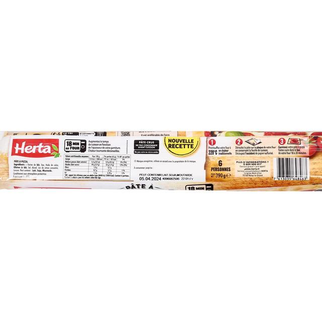 7613035648463 - Herta - Pâte à Pizza Fine & Rectangulaire