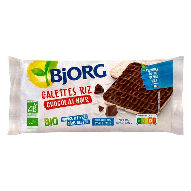 3229820789163 - Bjorg - Galettes Riz Chocolat Noir Bio