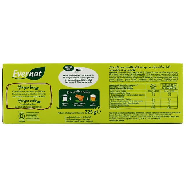 3396411219863 - Evernat - Goûters choco lait noisette bio