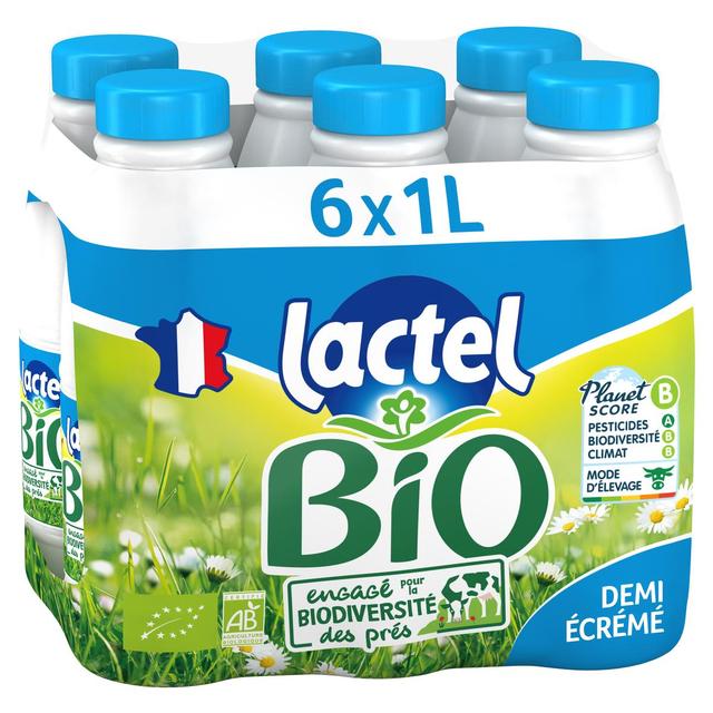 3428272950064 - Lactel - Lait Bio demi-écrémé 1,5% mg