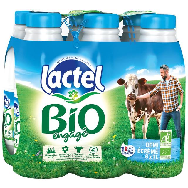 2050000404221 - Lactel - Lait bio 1/2 écrémé