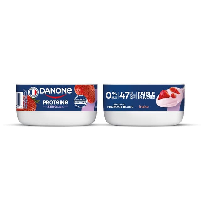 3033492140364 - Danone - Fromage Blanc Protéiné Fraise 0%mg