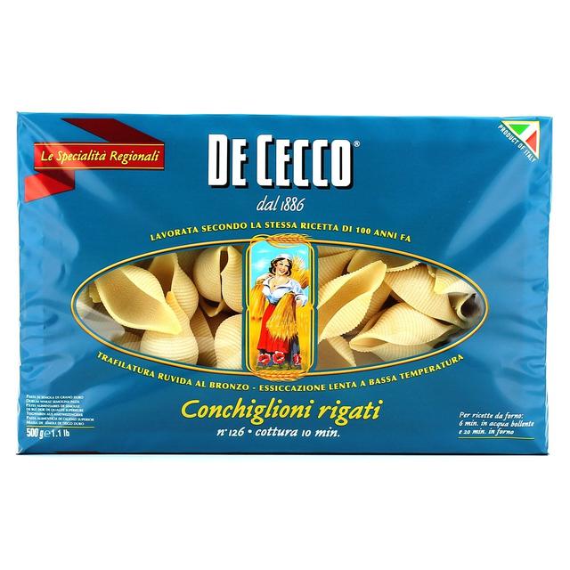 8001250121264 - De Cecco - Pâtes Conchiglioni Rigati n°126 Premium