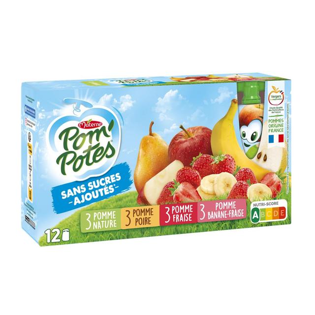 3021762412464 - Pom Potes - Compote Multivariété Sans sucres ajoutés