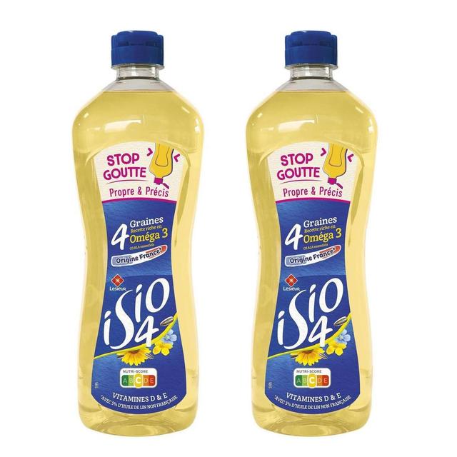 2050000344664 - Isio 4 - Lesieur - Huile Combinée Stop Goutte - 4 graines Colza, Tournesol, Oleisol, Lin