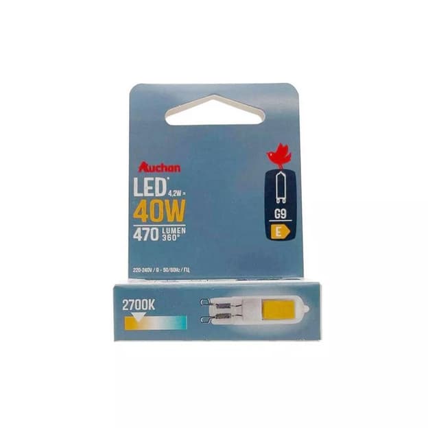 3665257388164 - Auchan - Ampoule Capsule G9 Blanc Chaud clair