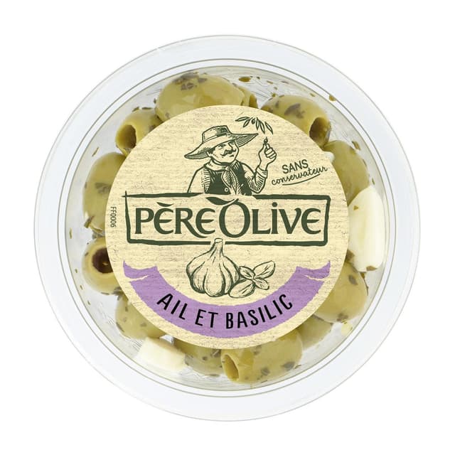 3399130018564 - Père Olive - Olives Ail & Basilic