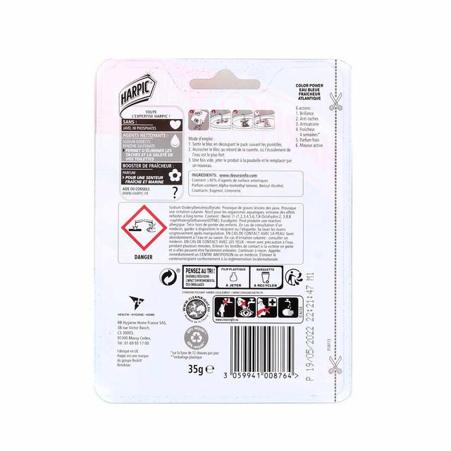 3059941008764 - Harpic - Bloc WC active fresh blue power fraîcheur intense