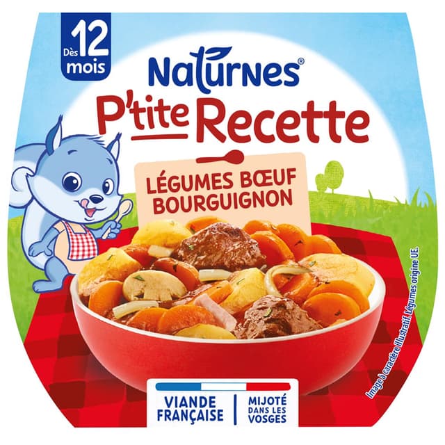 7613036749664 - Naturnes® - P'tite Recette - Légumes Boeuf Bourguignon Bol Bébé Dès 12 mois
