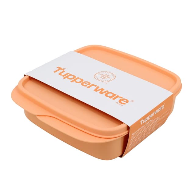 1220000851665 - Tupperware - Boîte à lunch carré Pêche