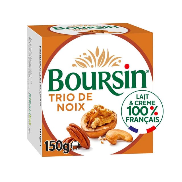 3073781082265 - Boursin - Fromage frais à tartiner trio de noix