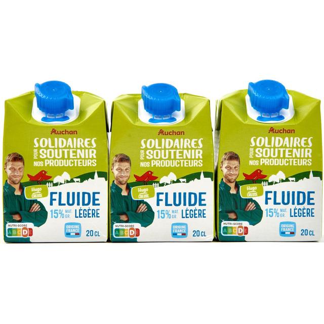 3596710484065 - Auchan Solidaires - Crème fluide légère 15%mg UHT