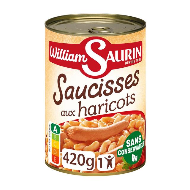 3049580545065 - William Saurin - Saucisses aux Haricots Cuisinés