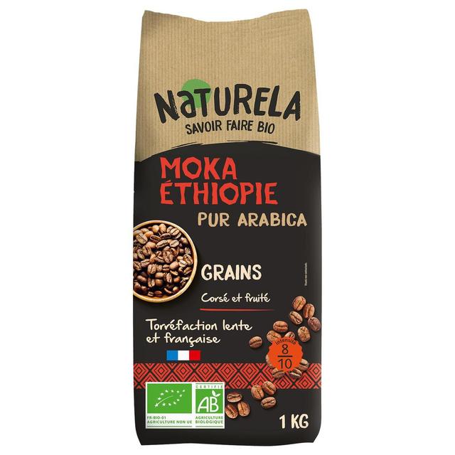 3700110058065 - Naturela - Café en Grains Moka d'Ethiopie pur Arabica Bio