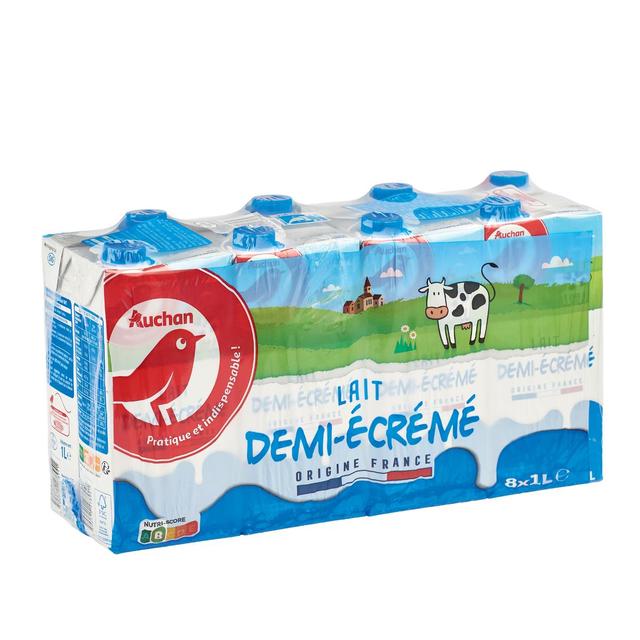 3596710478965 - Auchan - Lait demi-écrémé UHT