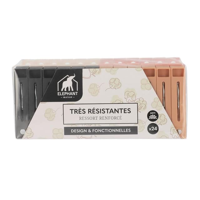 3543534420366 - Elephant - Pinces à linge plastique