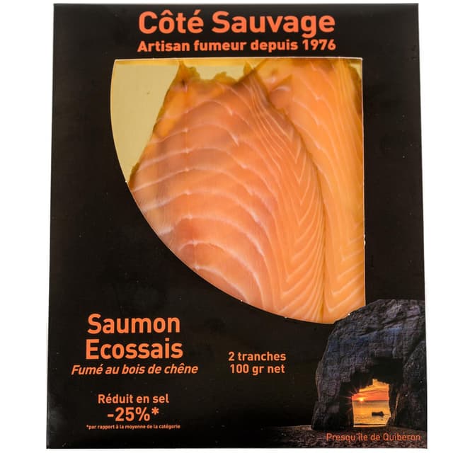 3760218550366 - Côté Sauvage - Saumon Ecossais fumé 100g