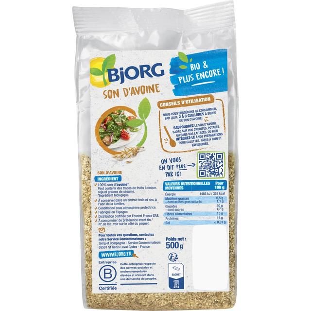 3229820780566 - Bjorg - Son d'avoine Bio