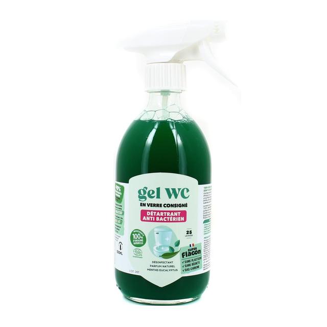 3770015542266 - Super Flacon - Gel WC détartrant et anti-bactérien, menthe/eucalyptus