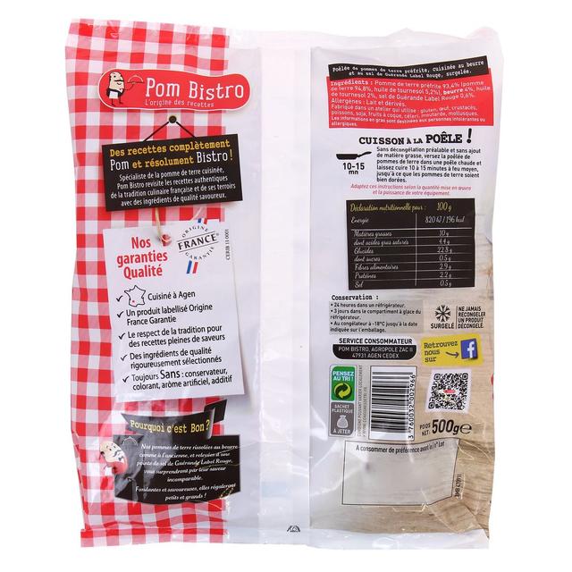 3760032002966 - Pom Bistro - Pommes de terre Paysannes au beurre et sel de Guérande Label Rouge