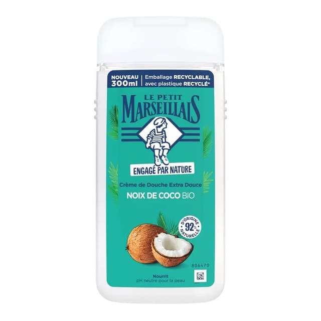 3574661853666 - Le Petit Marseillais - Crème de douche noix de coco bio