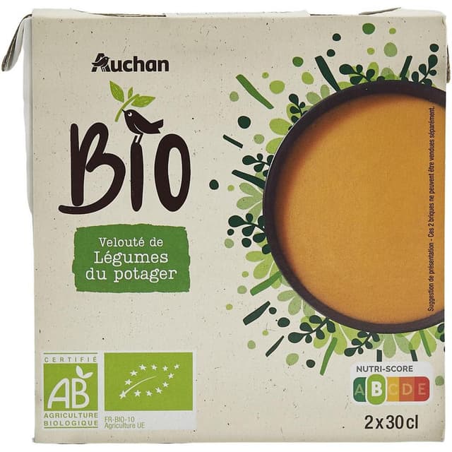 3596710494866 - Auchan BIO - Soupe Velouté de légumes du potager Bio