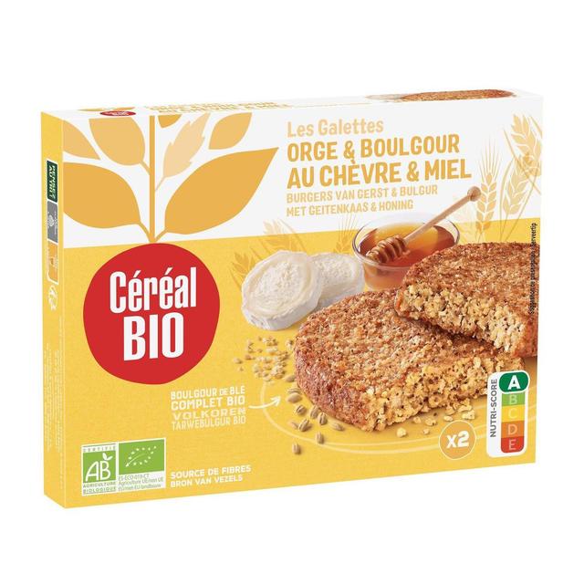 3175681132467 - Céréal Bio - 2 Galettes Végétales Orge Boulgour Chèvre et Miel Veggie Bio