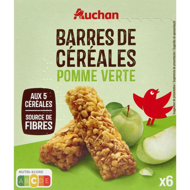 3596710002467 - Auchan - Barres de céréales à la pomme verte