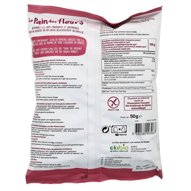 3380380093067 - Le pain des fleurs - Chips aux pois chiches bio