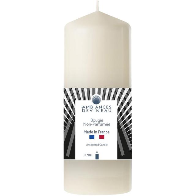 3482356723067 - Ambiances Devineau - Bougie cylindrique non parfumée Ivoire