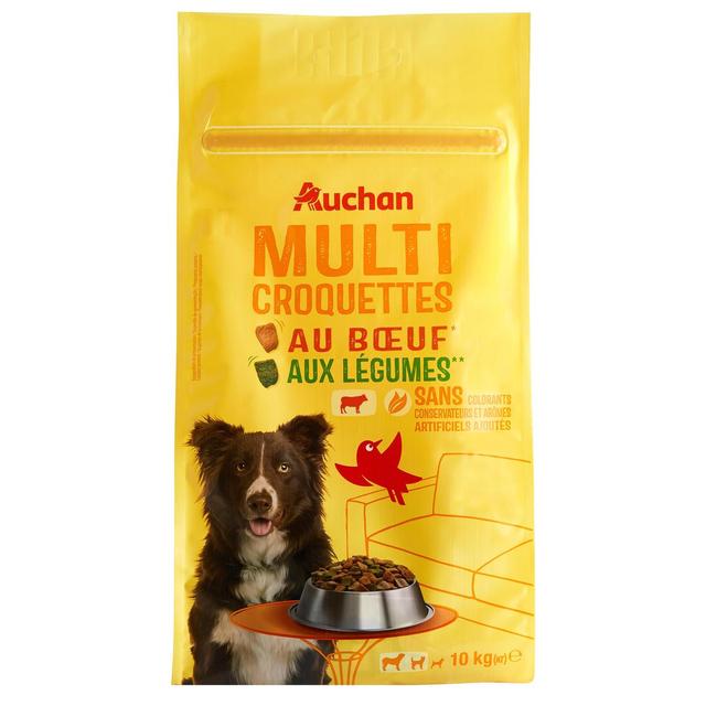 3596710523467 - Auchan - Croquettes boeuf et légumes pour chien moyen et grand