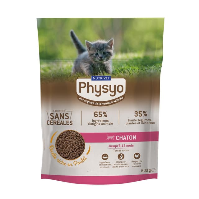 3760080533467 - Physyo by Nutrivet - Croquettes Poulet sans Céréales Croissance pour Chaton