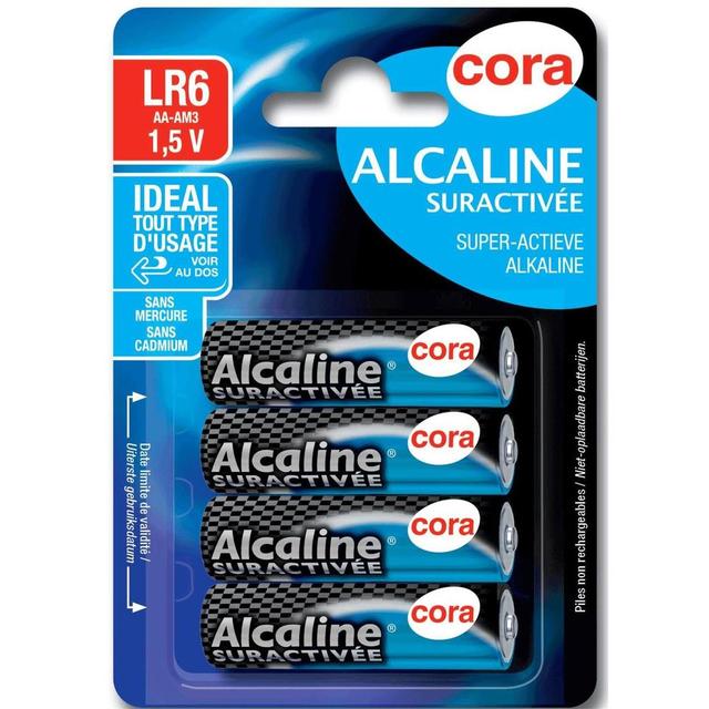 3257980018267 - Cora - 4 Piles LR06 / AA Alcaline Suractivée