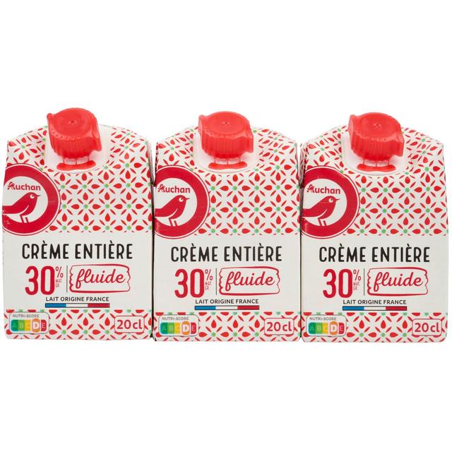 3596710418367 - Auchan - Crème fluide entière 30%mg UHT