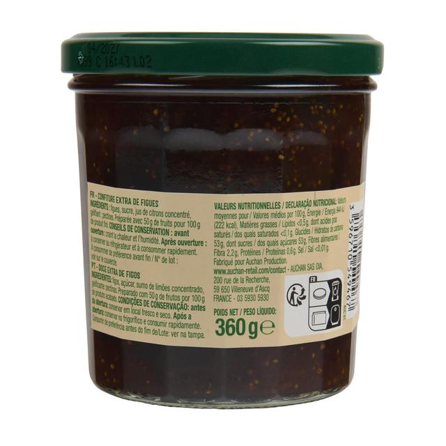 3596710549467 - Auchan - Confiture extra de figue 50% de fruits
