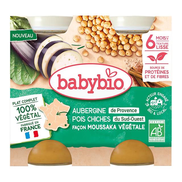 3288131510668 - Babybio - Moussaka Végétale- Aubergines, Pois Chiches Pot Bébé Dès 6 mois