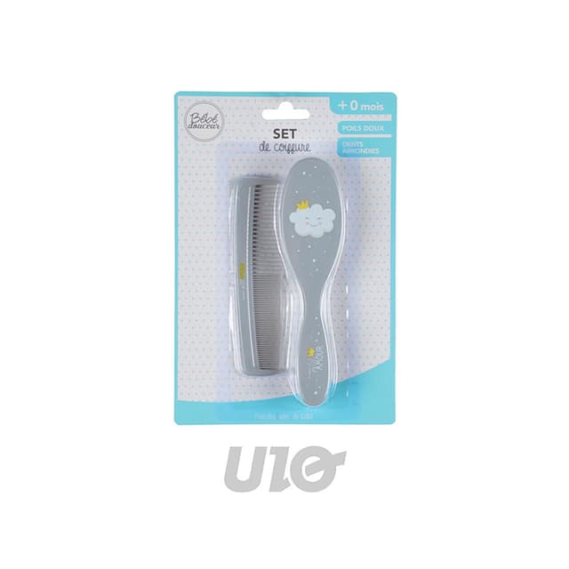 3574380061168 - BEBE DOUCEUR - Coiffure 2 Pièces Bébé Nuage 15cm Gris