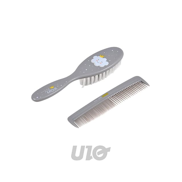 3574380061168 - BEBE DOUCEUR - Coiffure 2 Pièces Bébé Nuage 15cm Gris