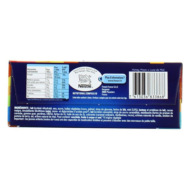 7613036833868 - Extrême - 6 Cônes glacés Honey Moon- Vanille et miel 6x100ml