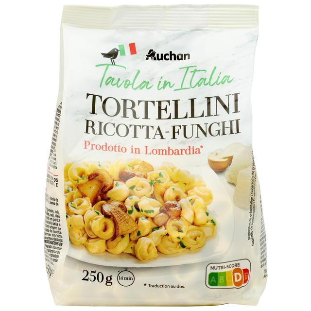 3596710527168 - Auchan Tavola In Italia - Pâtes Tortellini ricotta funghi - Pâtes farcies Ricotta et cèpes