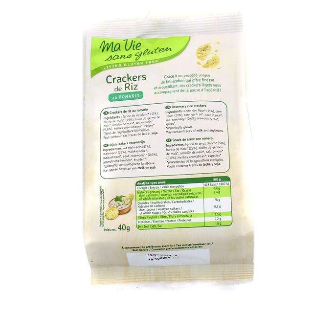 3380380077968 - Ma Vie Sans Gluten - Crackers riz romarin bio sans gluten