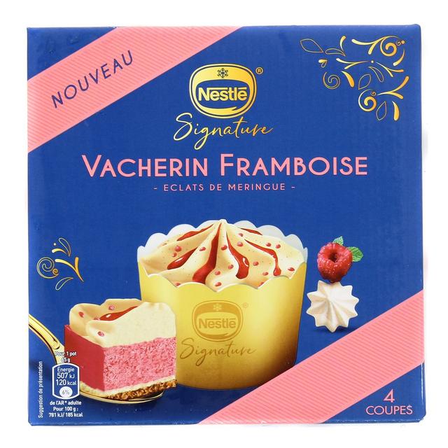 3274664099268 - Nestlé Signature - 4 Coupes glacées Vacherin Framboise et éclats de meringue 4x110ml