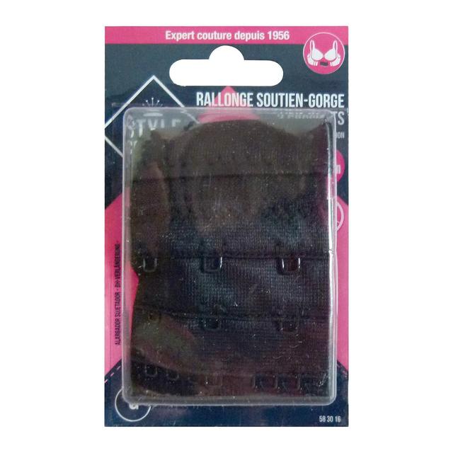 3040695830169 - Style couture - Rallonge soutien-gorge 3 crochets noir