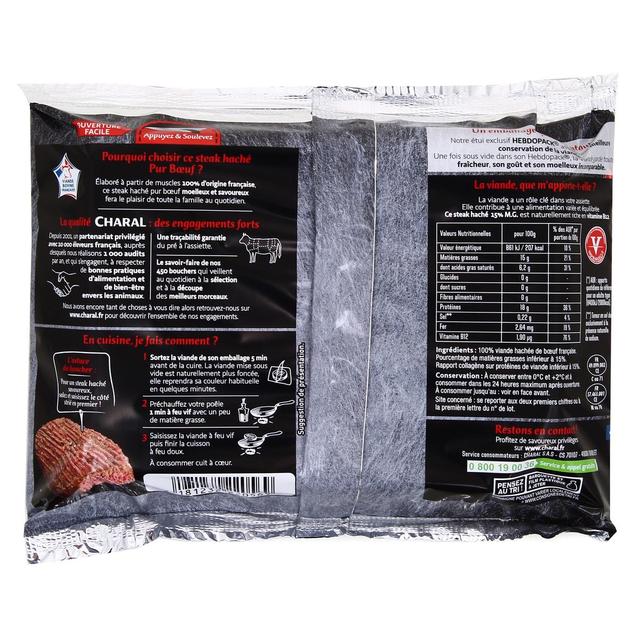 3181232220569 - Charal - Steaks Hachés 15%MG