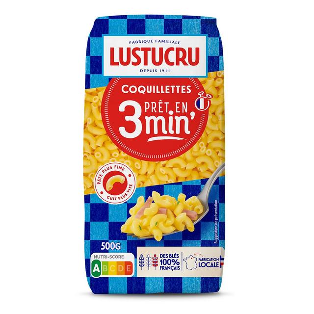 3073190000669 - Lustucru - Pâtes Coquillettes Cuisson Rapide